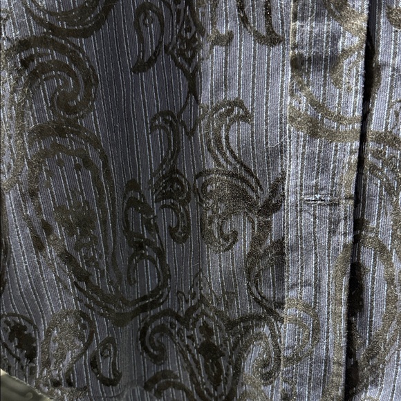 Men's Blue Patterned Dress Shirt - Picture 3 of 4